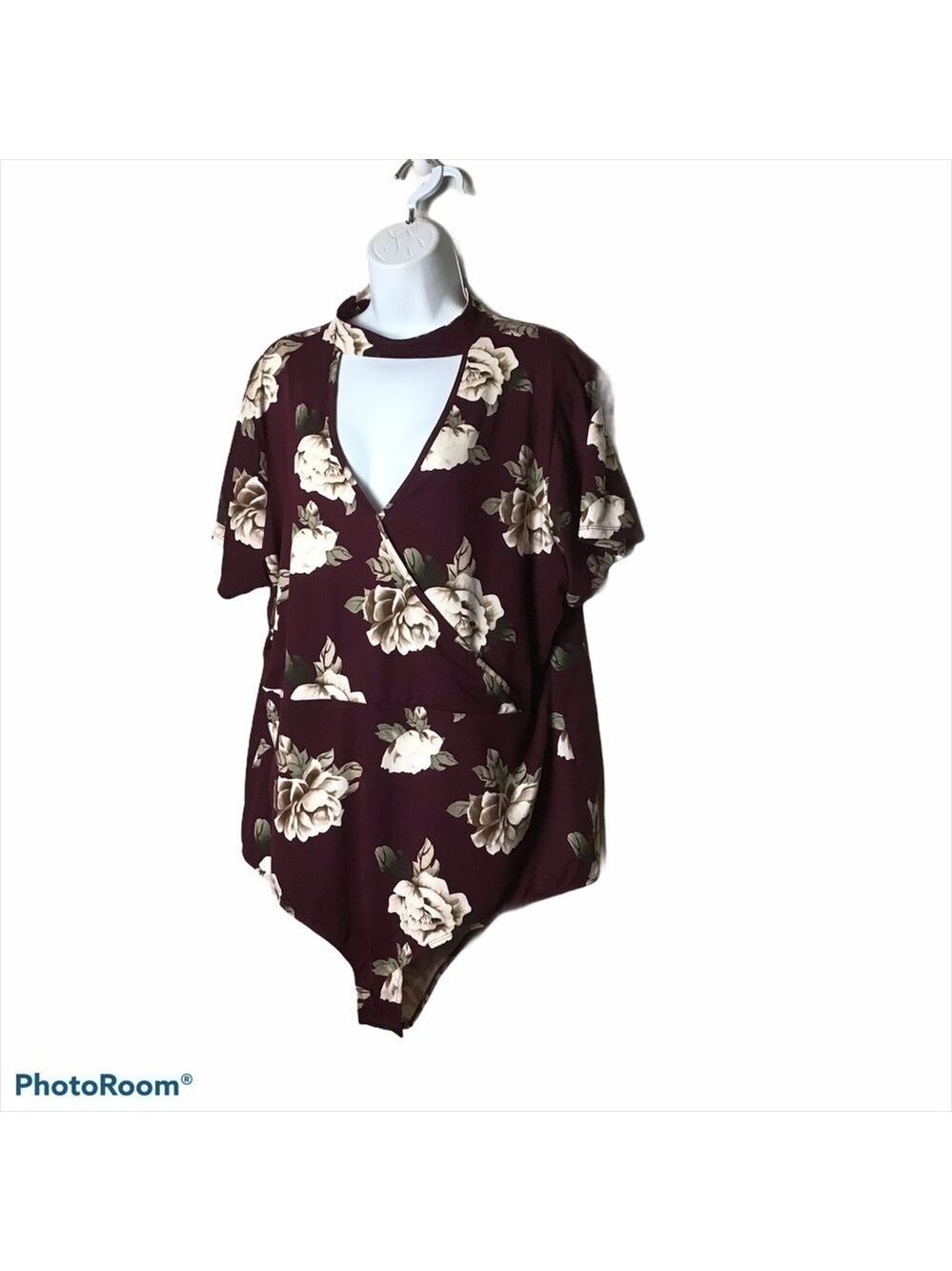 Belle TWEED Floral Keyhole Short Sleeve Bodysuit